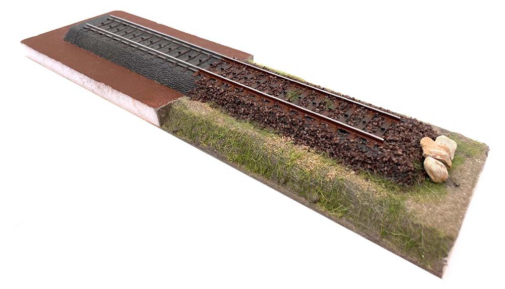 Bahndamm, Schotter und Co. am Beispiel des Märklin C-Gleises.